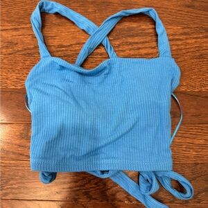 Garage blue crop top